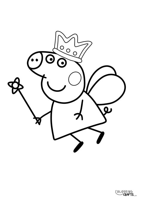 Princess Peppa Pig Colouring Page Colouring Crafts