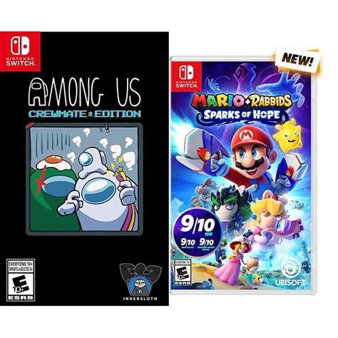 Among Us Crewmate Edition Nintendo Switch And Mario Rabbids Sparks