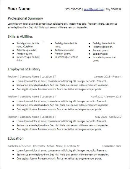 Skills Based Resume Templates Free To Download