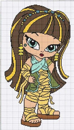 Monster High Point De Croix Coloriage Pixel Art Coloriage Pixel