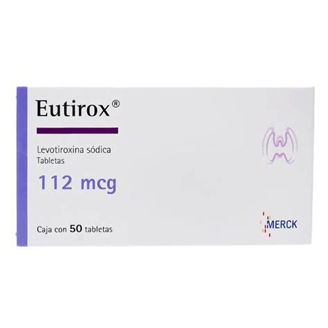 Merck Eutirox 112 Mcg 50 Tab Levotiroxina Sodica 5 H E B México