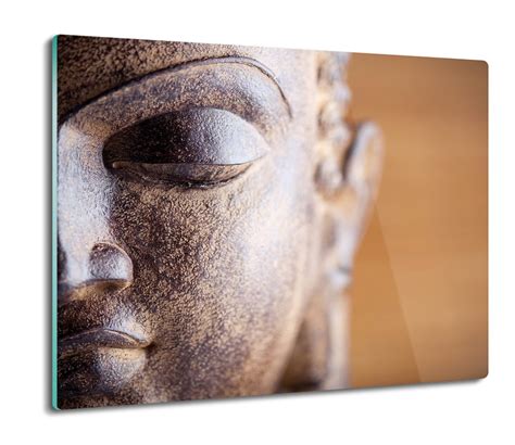 osłona do kuchenki druk Budda twarz rzeźba 60x52 ArtprintCave