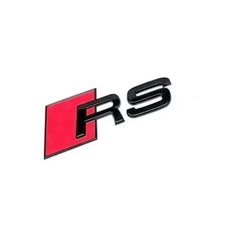 Emblema Rs Audi Negro Rs3 A1 A3 A4 A5 Tt Q3 Q5 Adherible Meses Sin