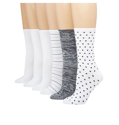 Hanes Comfortblend Womens Crew Socks 6 Pack