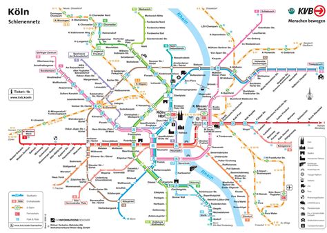 Liniennetzpl Ne Der Kvb K Lner Verkehrs Betriebe