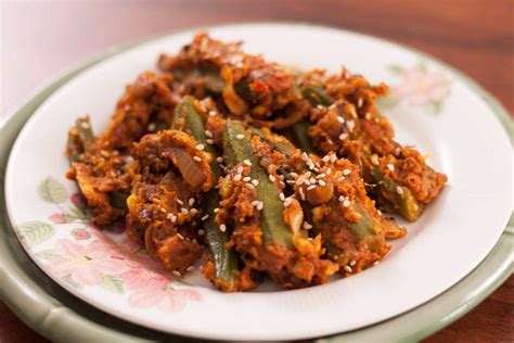 Stuffed Bhindi Recipe With Peanuts By Archana S Kitchen