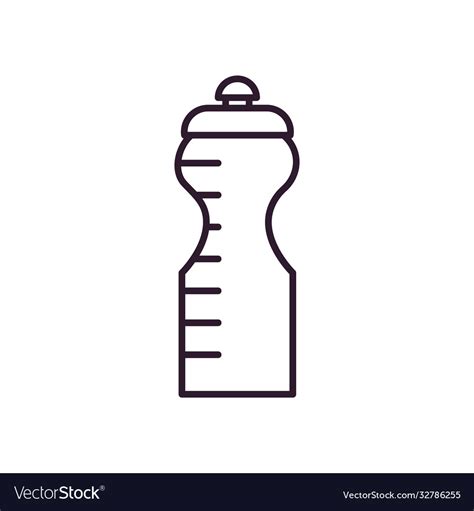 Water Bottle Line Style Icon Design Royalty Free Vector