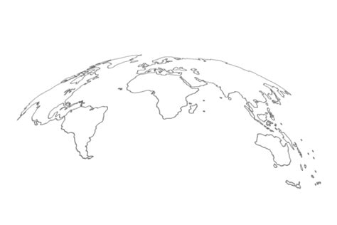 Globle World Map Create With Simple Line Shape In Gray Black Color