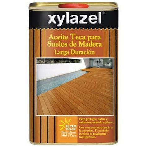 Aceite de teca para suelos de larga duración Xylazel 750ml Color Teca