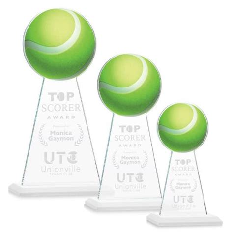 Edenwood Tennis Full Color Etch Fagan Towers Crystal Trophy