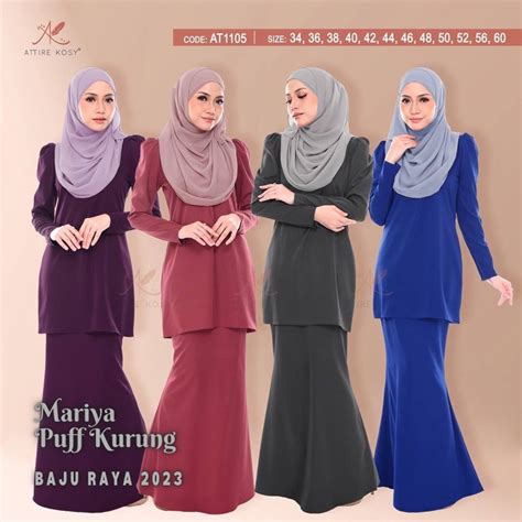 Mariya At1105 Baju Raya 2023 Baju Kurung Sedondon Ibu Anak Baju Raya Plussize Baju Kurung