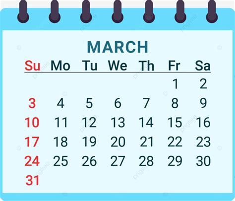 Calendario Mensual De Marzo PNG Calendario Mensual Marcha PNG Y PSD