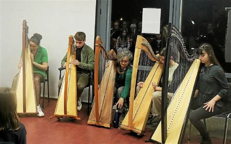 Cinq Harpistes Et Une Fl Tiste Ont Jou Pour La Saint Patrick La