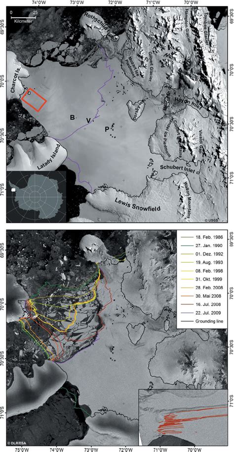 10 Upper Overview Map Of Wilkins Ice Shelf Based On A Landsat Mosaic