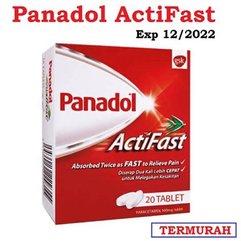 Jual Obatjesus Panadol Actifast 20 Caplets Etcobat Shopee Indonesia