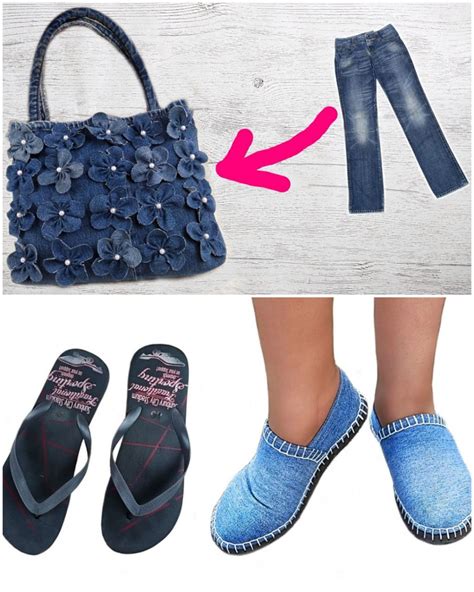 Metdaan Discovery Repurposing Old Denim Jeans Into Shoes Handbag