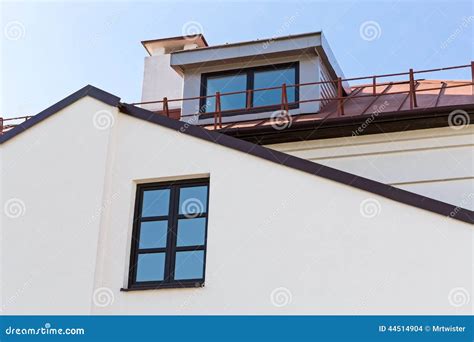 Gable Dormers and Roof of Residential House Stock Photo - Image of ...