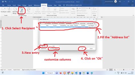 How To Create Mail And Merge In Ms Word To Step By Step How To Use