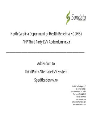 Fillable Online North Carolina Department Of Health Benefits NC DHB