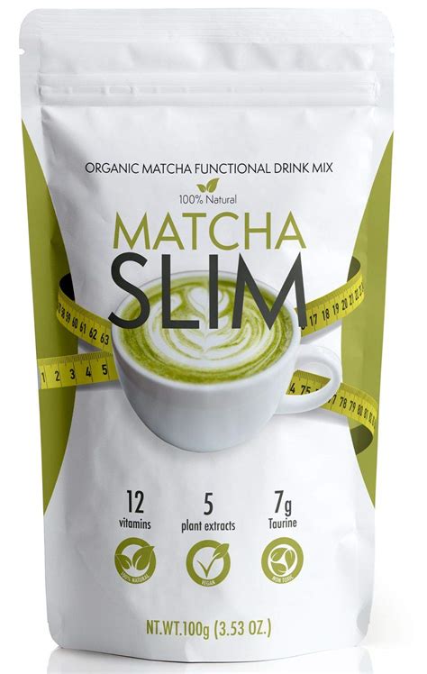 Matcha Slim Energy Drink Mix Powder Supplement With Taurine