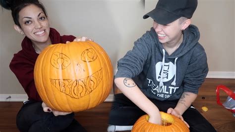 Couples Pumpkin Carving Challenge Youtube