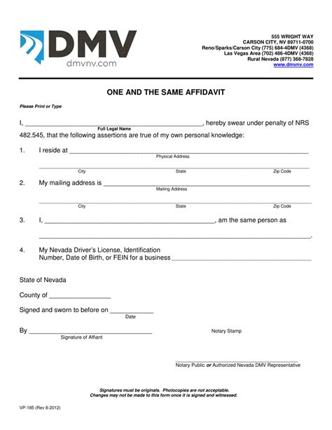 Form Vp 185 Fill Out Sign Online And Download Fillable Pdf Nevada Templateroller