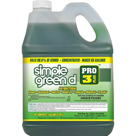 Simple Green 1 Gallon Herbal Disinfectant All Purpose Cleaner In The All Purpose Cleaners