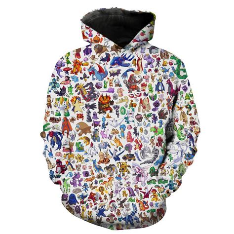All Pokemon All The Pokemon Hoodie 3d Animetrium