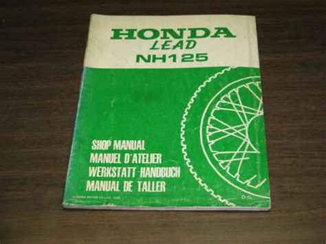 MANUEL REVUE TECHNIQUE D ATELIER HONDA NH 125 LEAD 85 Shop Manual