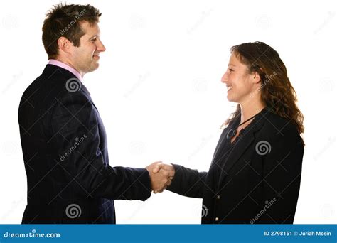 Homme Et Femme Se Serrant La Main Image Stock Image Du Cooperation