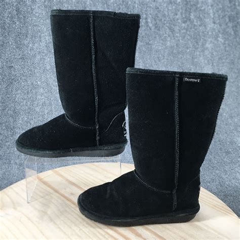 Bearpaw Boots Womens 8 Emma Knee High Pull On Winter Snow Boot Black