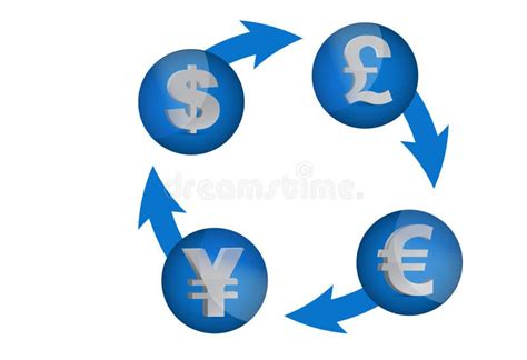 El Intercambio De Dinero En Circulación Valora Para Arriba Stock De Ilustración Ilustración De