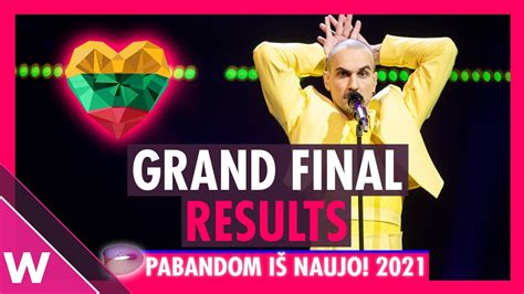 The Roop Win Lithuanias Pabandom Is Naujo Eurovision Youtube