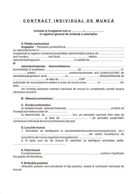 Model Reziliere Contract Word Cursuri Online