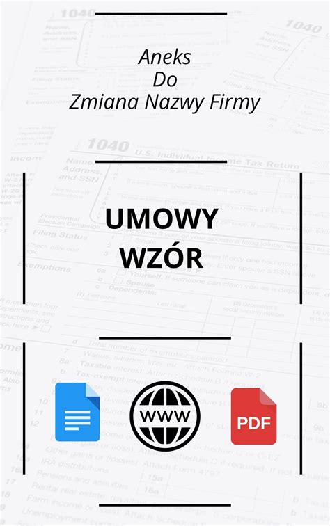 Aneks Do Umowy Zmiana Nazwy Firmy Wzór WORD PDF