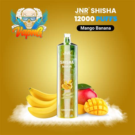 JNR Shisha Hookah 12000 Puffs Mango Banana Vapng