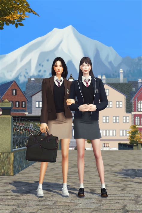 gorillax3-cc: Korean Girls School Uniform... - Emily CC Finds