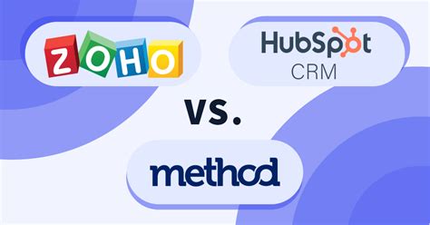 Compare Zoho Vs HubSpot CRM Vs Method CRM Method