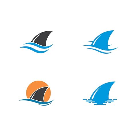 Premium Vector Shark Fin Logo Template Vector Icon Illustration