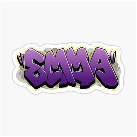 "Emma Graffiti Name" Sticker for Sale by NameGraffiti | Redbubble