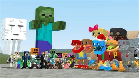 All Minecraft Mobs Vs All Boxy Boo All Skins In Garrys Mod Youtube