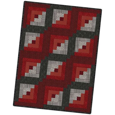 Woolies Flannel 12 Block Precut Log Cabin Quilt Kit Color Etsy