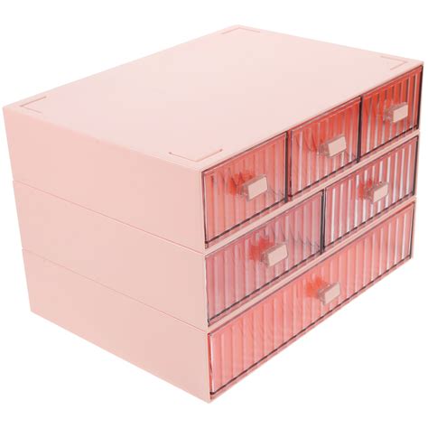 Set Of Stackable Desk Organizer Drawer Type Storage Box Desktop