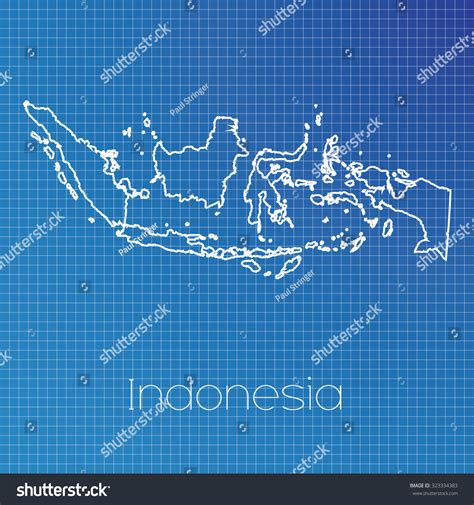 Schematic Outline Country Indonesia Stock Illustration 323334383 ...