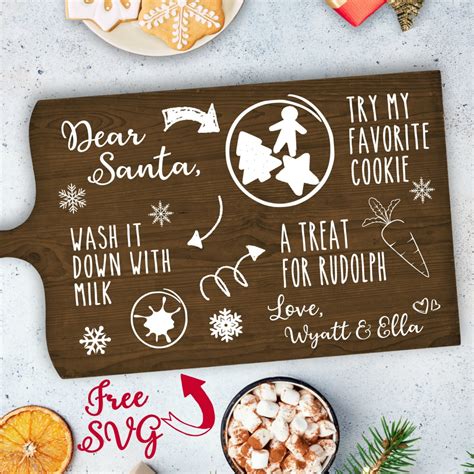 Diy Cookies For Santa Tray Cookies For Santa Tray Free Svg Cut File