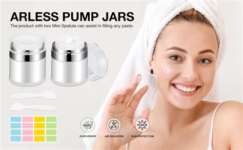 Airless Pump Bottle 2Pcs 30ml Refillable Travel Cream Bottle Cream