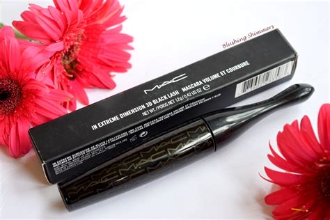 Blushing Shimmers Mac In Extreme Dimension D Black Lash Mascara