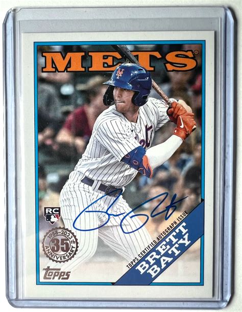 Topps Series Baseball Brett Baty Rc Auto Insert Ny Mets