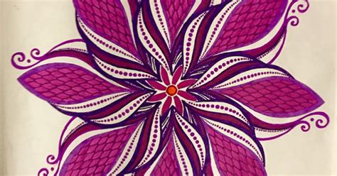 Mandala Flower Colored With Gel Pens By Judy Soto My Coloring Pages