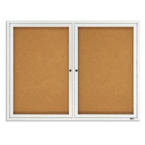 Quartet Cork 48 In Wd Enclosed Bulletin Board 4xt51 2124ggs Grainger